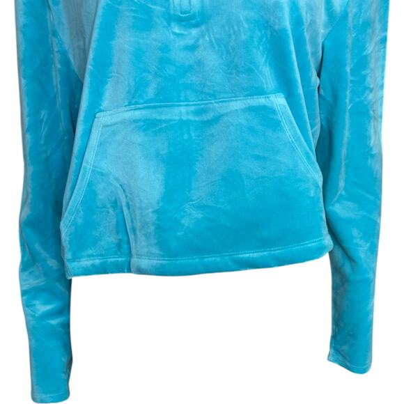 Juicy Couture Blue Crush Large Velour Hoodie 95% Polyester 5% Spandex NWT - Picture 11 of 15